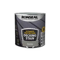 Ronseal Ultimate Protection Stone Grey Matt Decking Wood Stain, 2.5L -Rust-Oleum Shop ronseal ultimate protection stone grey matt decking wood stain 2 5l5010214891214 08c bq