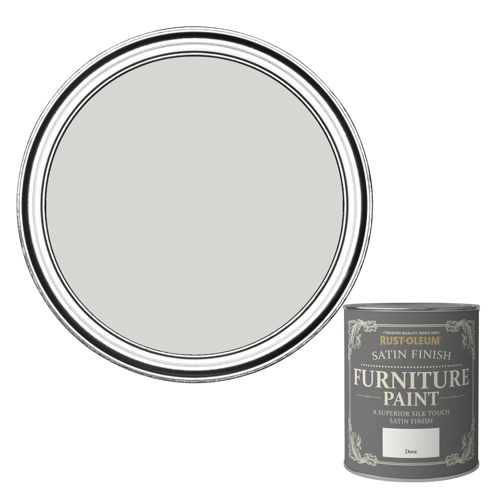 Rust-Oleum Dove Satinwood Furniture Paint, 750ml 3 Rust-Oleum Dove Satinwood Furniture Paint, 750ml
