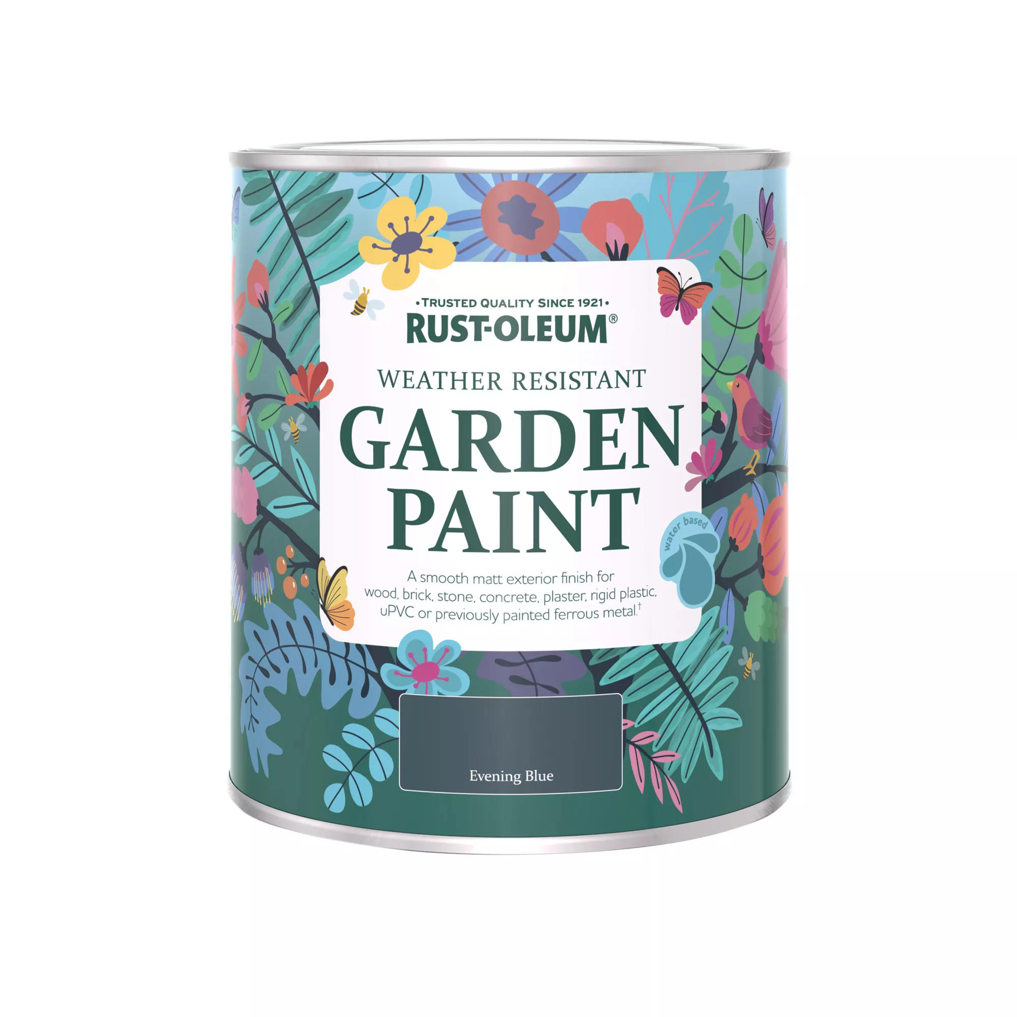 Rust-Oleum Garden Paint Evening Blue Matt Multi-surface Garden Paint, 750ml Tin 4 Rust-Oleum Garden Paint Evening Blue Matt Multi-surface Garden Paint, 750ml Tin - Image 2