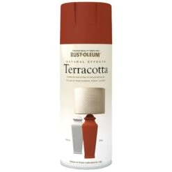 Rust-Oleum Natural Effects Terracotta Matt Textured Effect Multi-surface Spray Paint, 400ml -Rust-Oleum Shop rust oleum natural effects terracotta matt textured effect multi surface spray paint 400ml5013296953566 08c bq