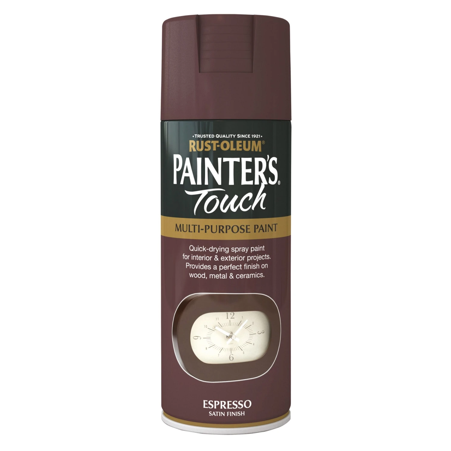 Rust-Oleum Painter's Touch Espresso Satinwood Multi-surface Decorative Spray Paint, 400ml 4 Rust-Oleum Painter's Touch Espresso Satinwood Multi-surface Decorative Spray Paint, 400ml - Image 2