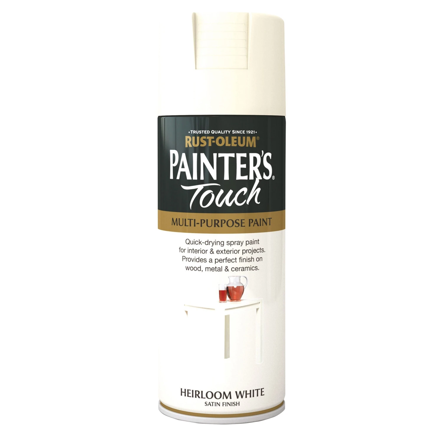 Rust-Oleum Painter's Touch Heirloom White Satinwood Multi-surface Decorative Spray Paint, 400ml 4 Rust-Oleum Painter's Touch Heirloom White Satinwood Multi-surface Decorative Spray Paint, 400ml - Image 2