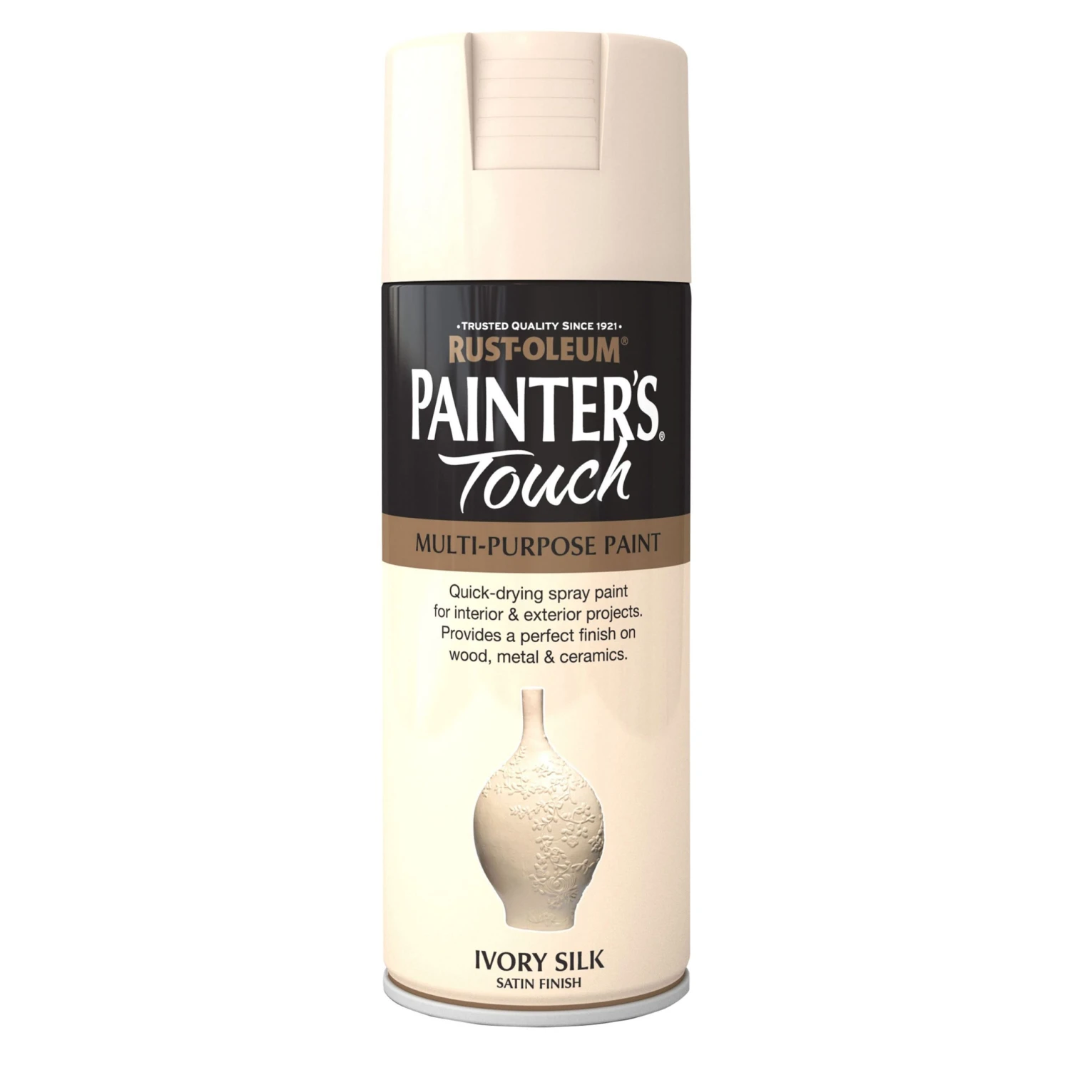 Rust-Oleum Painter's Touch Ivory Silk Satin Multi-surface Decorative Spray Paint, 400ml 4 Rust-Oleum Painter's Touch Ivory Silk Satin Multi-surface Decorative Spray Paint, 400ml - Image 2