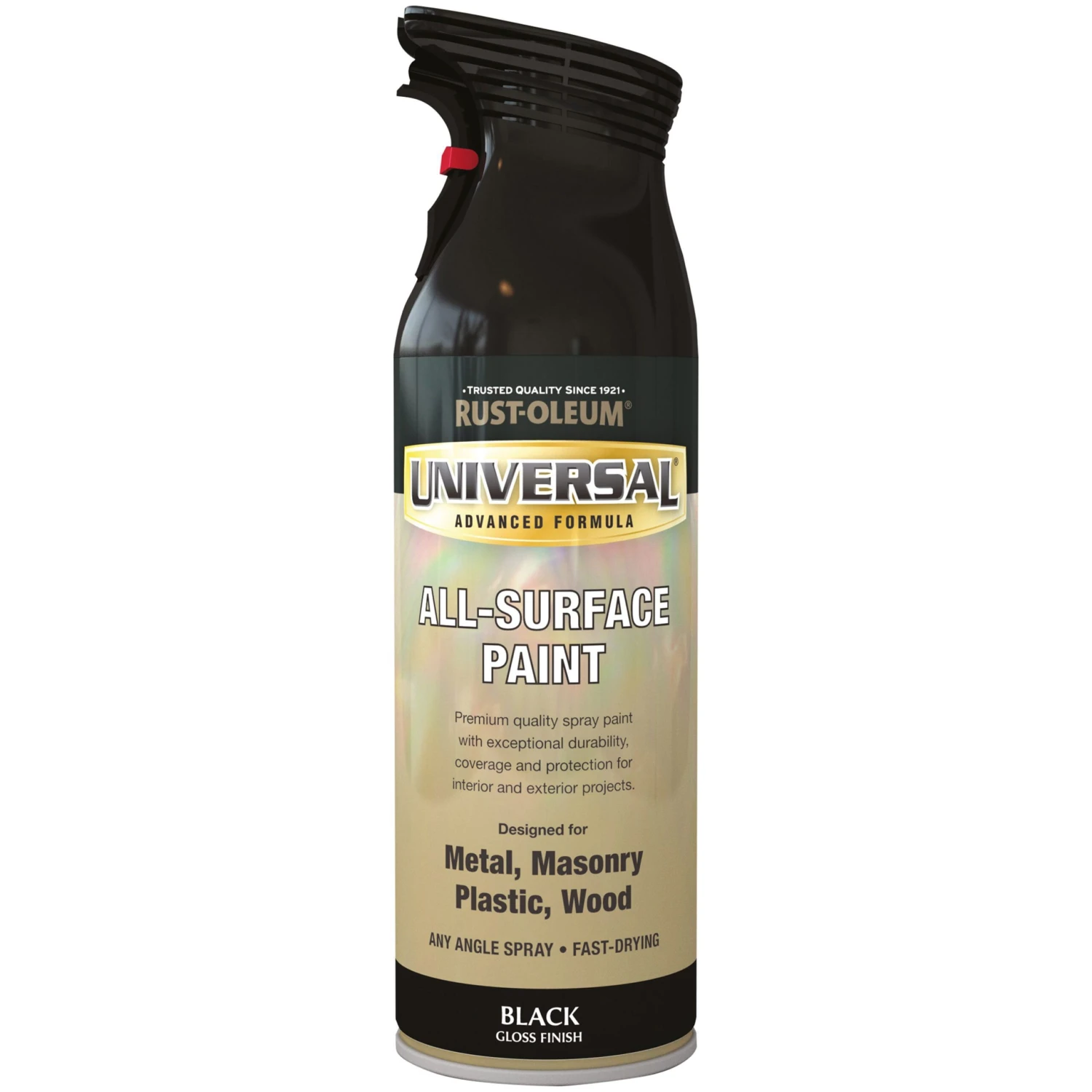 Rust-Oleum Universal Black Gloss Multi-surface Spray Paint, 400ml 4 Rust-Oleum Universal Black Gloss Multi-surface Spray Paint, 400ml - Image 2