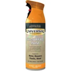 Rust-Oleum Universal Sunset Orange Gloss Multi-surface Spray Paint, 400ml -Rust-Oleum Shop rust oleum universal sunset orange gloss multi surface spray paint 400ml5013296951043 08c bq