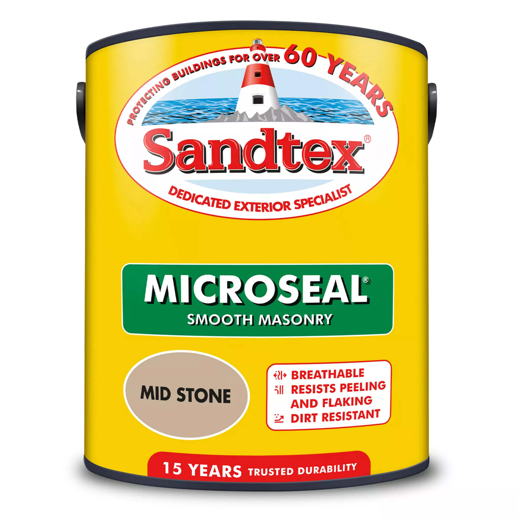 Sandtex Ultra Smooth Mid Stone Masonry Paint, 5L 4 Sandtex Ultra Smooth Mid Stone Masonry Paint, 5L - Image 2