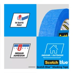 ScotchBlue Blue Masking Tape (L)41m (W)24mm, Pack Of 3 -Rust-Oleum Shop scotchblue blue masking tape l 41m w 24mm pack of 34054596722002 01t