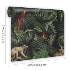 Superfresco Easy Into The Jungle Black Smooth Wallpaper -Rust-Oleum Shop superfresco easy into the jungle black smooth wallpaper5011583413595 01t BQ