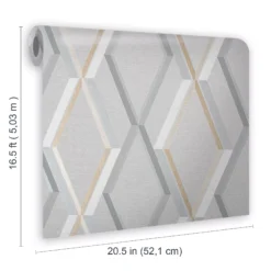 Superfresco Easy Prestige Grey Geometric Gold Effect Smooth Wallpaper -Rust-Oleum Shop superfresco easy prestige grey geometric gold effect smooth wallpaper5011583417746 01t BQ