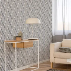 Superfresco Easy Prestige Grey Geometric Gold Effect Smooth Wallpaper -Rust-Oleum Shop superfresco easy prestige grey geometric gold effect smooth wallpaper5011583417746 02i BQ