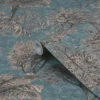 Superfresco Easy Wanderlust Blue Tropical Metallic Effect Smooth Wallpaper