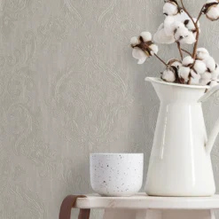 Tregenna Cream Damask Textured Wallpaper -Rust-Oleum Shop tregenna cream damask textured wallpaper5059340410333 21i