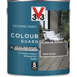 V33 Colour Guard Matt Dark Silver Decking Paint, 2.5L 11 V33 Colour Guard Matt Dark Silver Decking Paint, 2.5L -Rust-Oleum Shop v33 colour guard matt dark silver decking paint 2 5l3153895163026 03c