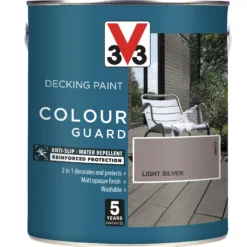 V33 Colour Guard Matt Light Silver Decking Paint, 2.5L -Rust-Oleum Shop v33 colour guard matt light silver decking paint 2 5l3153895163019 03c