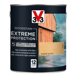 V33 Extreme Protection Clear Satin Wood Stain, 2.5L -Rust-Oleum Shop v33 extreme protection clear satin wood stain 2 5l3153895180672 08c bq