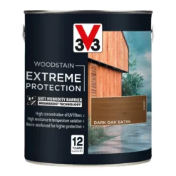 V33 Extreme Protection Dark Oak Satin Wood Stain, 2.5L -Rust-Oleum Shop v33 extreme protection dark oak satin wood stain 2 5l3153895180702 08c bq