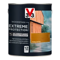 V33 Extreme Protection Teak Satin Wood Stain, 2.5L -Rust-Oleum Shop v33 extreme protection teak satin wood stain 2 5l3153895180726 08c bq