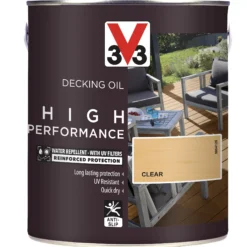V33 High Performance Clear UV Resistant Decking Wood Oil, 2.5L -Rust-Oleum Shop v33 high performance clear uv resistant decking wood oil 2 5l3153895163040 08c bq