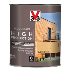 V33 High Protection Clear Mid Sheen Wood Stain, 750ml -Rust-Oleum Shop v33 high protection clear mid sheen wood stain 750ml3153895144353 08c bq