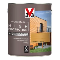 V33 High Protection Light Oak Matt Wood Stain, 2.5L -Rust-Oleum Shop v33 high protection light oak matt wood stain 2 5l3153895144421 08c bq
