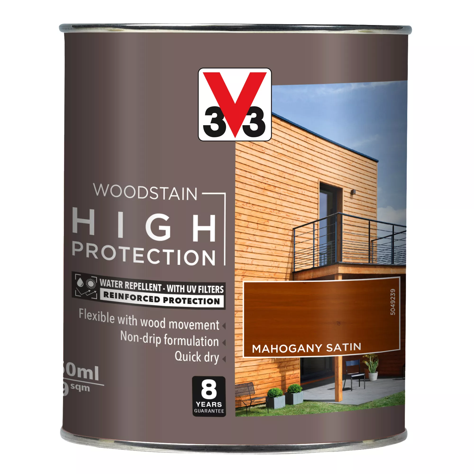 V33 High Protection Mahogany Mid Sheen Wood Stain, 750ml 4 V33 High Protection Mahogany Mid Sheen Wood Stain, 750ml - Image 2