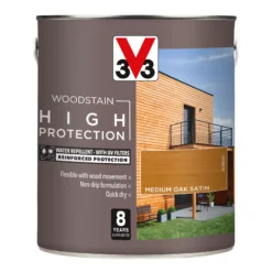V33 High Protection Medium Oak Mid Sheen Wood Stain, 2.5L -Rust-Oleum Shop v33 high protection medium oak mid sheen wood stain 2 5l3153895144506 08c bq