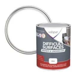 Valspar Difficult Surfaces White Primer & Undercoat, 750ml
